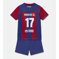 Barcelona Marcos Alonso #17 Replica Home Minikit 2023-24 Short Sleeve (+ pants)